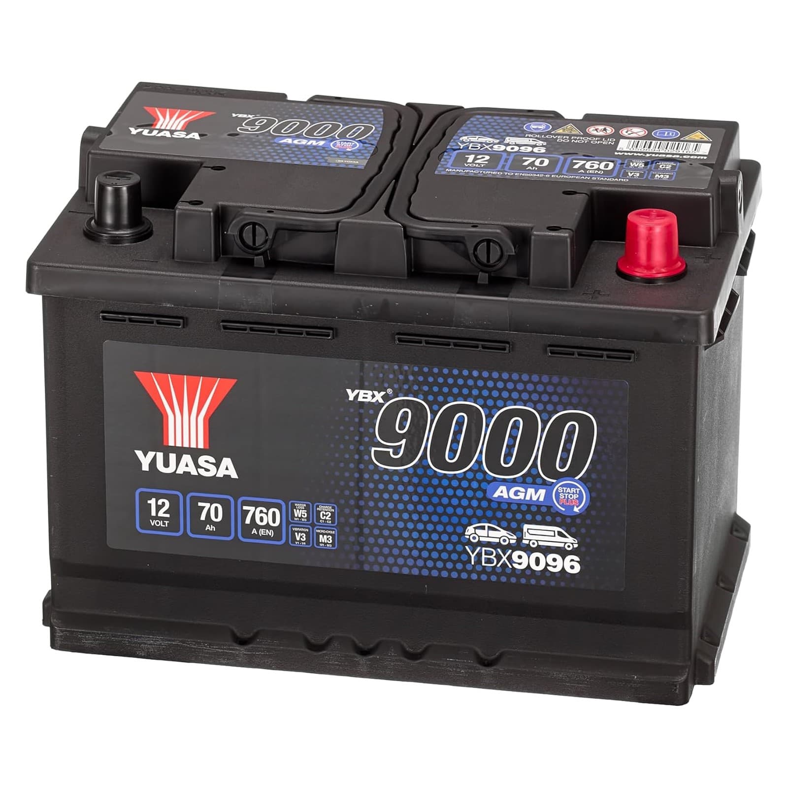 YUASA Starterbatterie Länge 278 mm Höhe 190 mm 101692