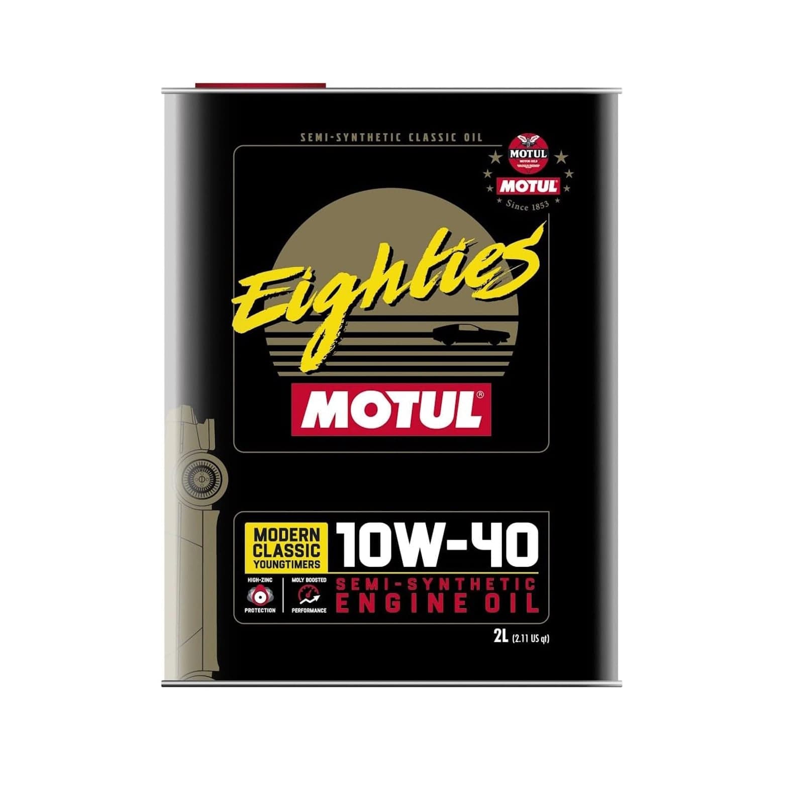 MOTUL CLASSIC EIGHTIES huile moteur 10W-40 API SL 2 L 110619 pour vidange moteur