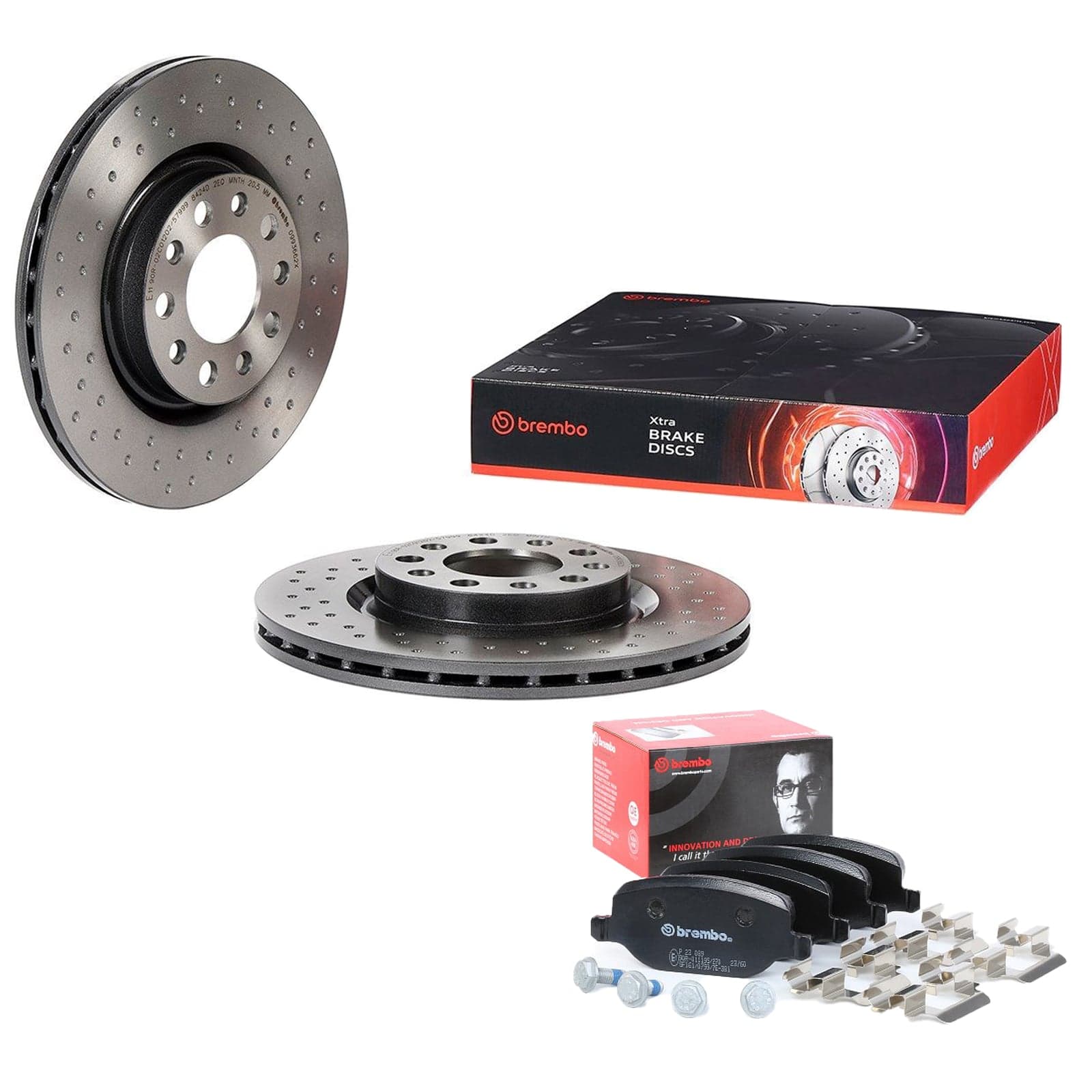 Kit Dischi Forati e Pastiglie Brembo Posteriori per Alfa 159 Brera 292mm