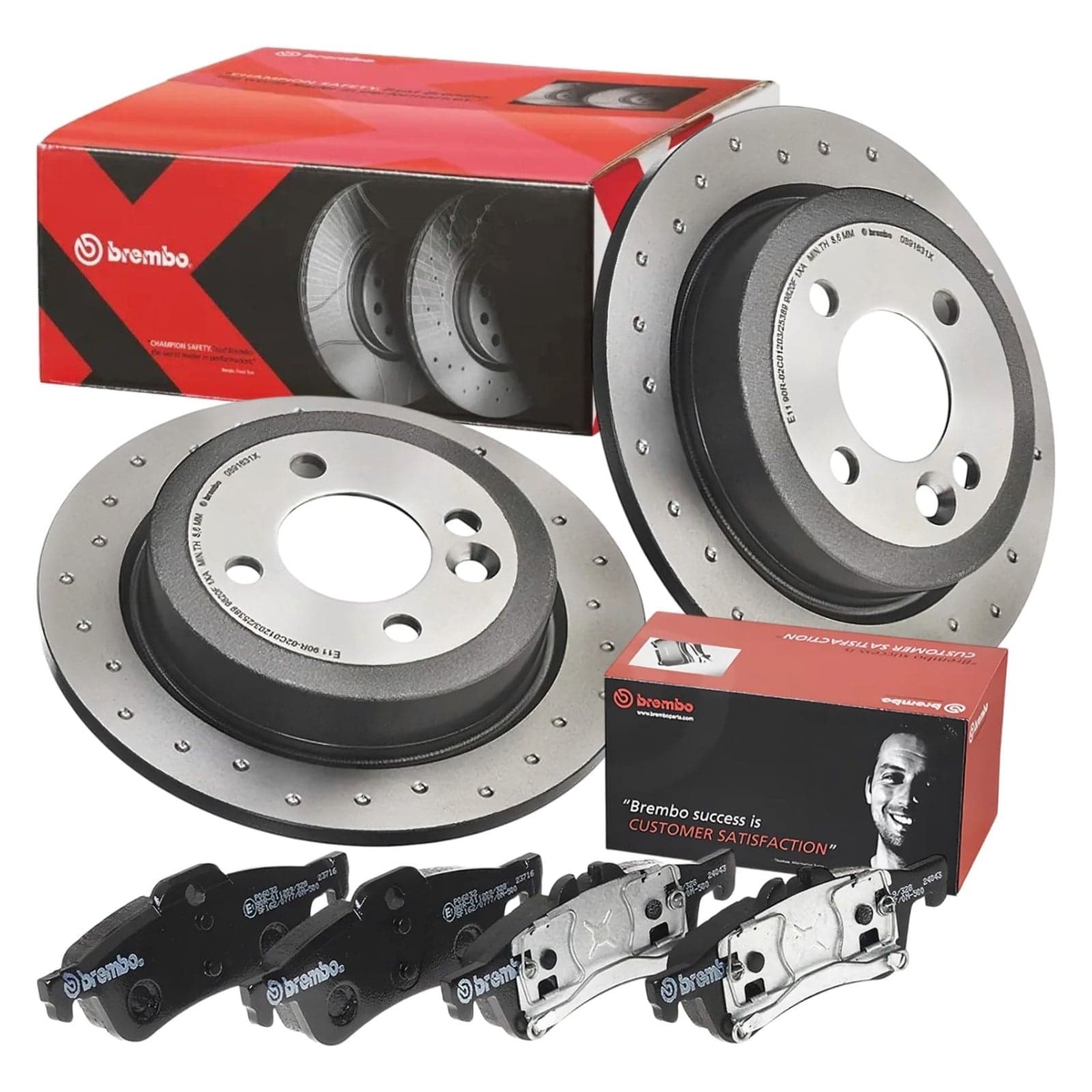 Kit Posteriore Brembo Xtra Dischi 08.9163.1X + Pastiglie P06032 MINI R50 R52 R53