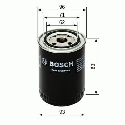 BOSCH filtre à huile 0451103274 à visser diamètre 93 hauteur 69 mm