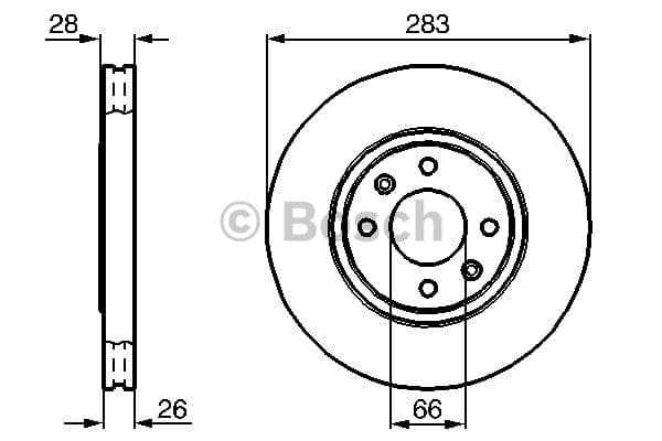 Bremsscheibe BOSCH BOSC0 986 478 831