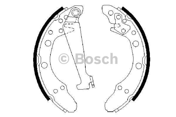 BOSCH Jeu de machoires de frein 0986487270 pour frein a tambour diamètre 200 mm 40 mm