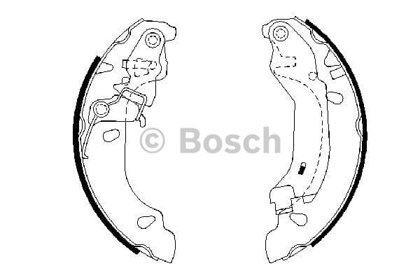 BOSCH 0986487669 Bremsbackensatz für Trommelbremse Breite 32 mm