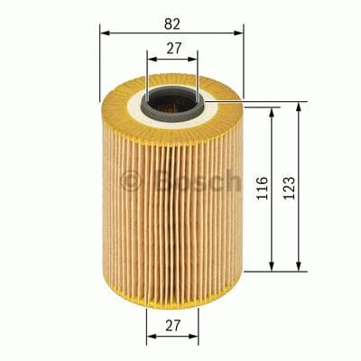 BOSCH Ölfilter 1457429275 Filtereinsatz Durchmesser 84 Höhe 123 mm