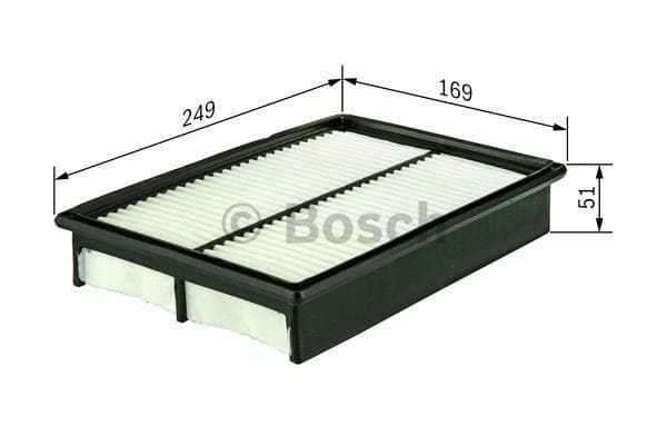 BOSCH Luftfilter 1457433952 Filtereinsatz 248x169x52 mm