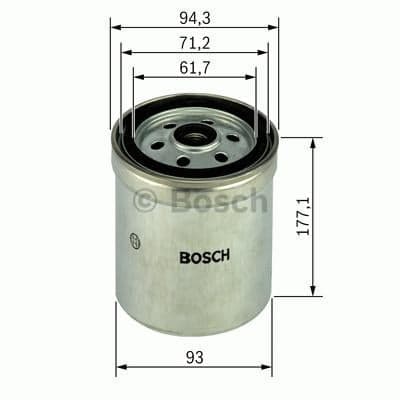 BOSCH filtre à carburant 1457434180 à visser diamètre 94 hauteur 177,1 mm