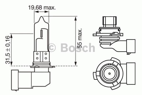 BOSCH 1987302153 ampoule phare longue portée HB4 12V P22d 51W