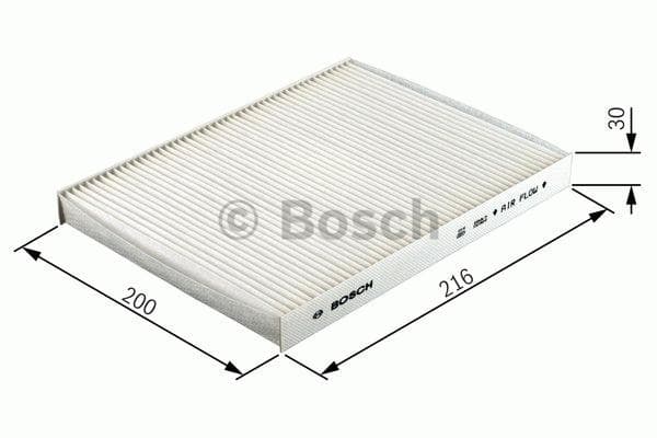BOSCH filtre d'habitacle 1987432216 particules 216x200x30 mm
