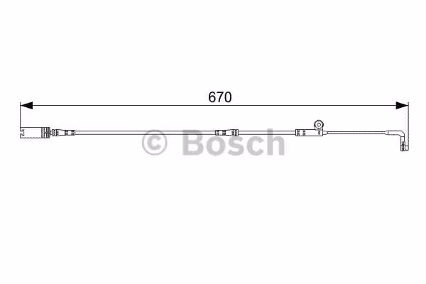 BOSCH Temoin usure plaquettes frein 1987473002 capteur usure frein 670 mm frein a disque