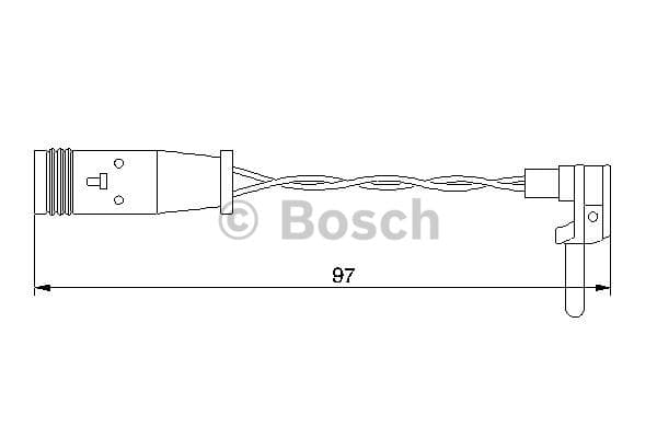 BOSCH Warnkontakt Bremsbelagverschleiss 1987474966 97 mm Scheibenbremse