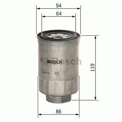 BOSCH filtre à carburant F026402110 à visser diamètre 94 hauteur 119 mm