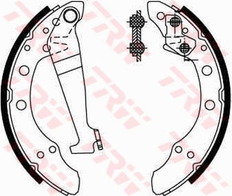 TRW Bremsbackensatz GS8092 fuer Trommelbremse Durchmesser 200 mm 40 mm VAG E1 90R 01195/047