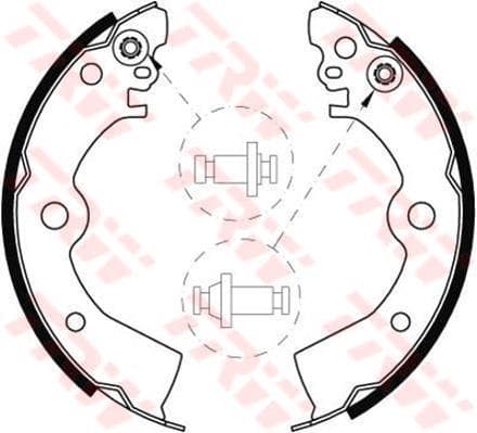 TRW Jeu de machoires de frein GS8556 diamètre 180 mm 31 mm TOKICO E1 90R 01195/087