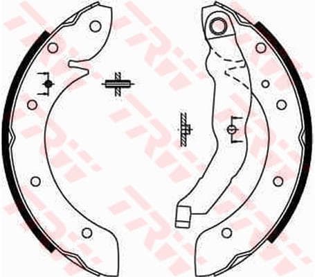 TRW Bremsbackensatz GS8567 fuer Trommelbremse Durchmesser 228 mm 40 mm TRW E1 90R 01195/030