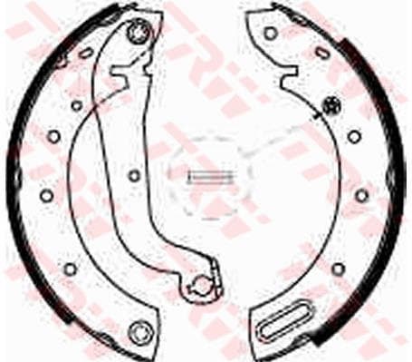 TRW Jeu de machoires de frein GS8625 diamètre 254 mm 57 mm TRW E1 90R 01195/088