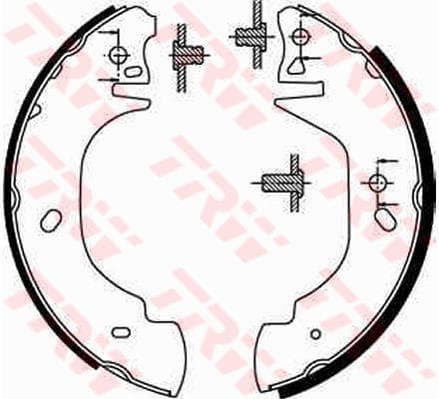 TRW Jeu de machoires de frein GS8629 diamètre 254 mm 52 mm BENDIX E1 90R 01195/026