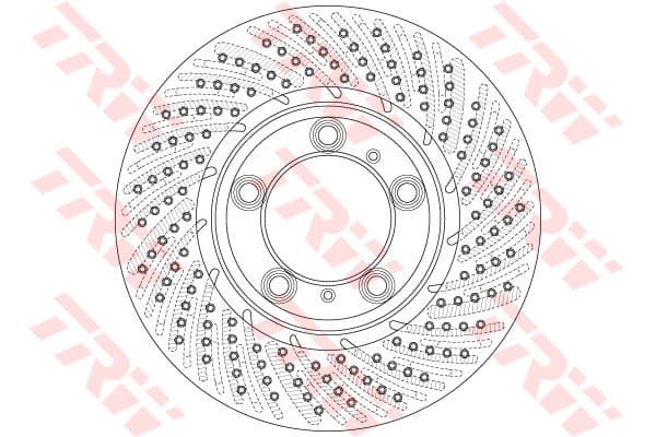 TRW disque de frein DF6267S percé diamètre 330 épaisseur 34 mm 5 trous
