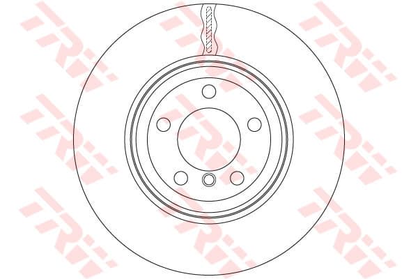 TRW disque de frein DF6471 ventilé diamètre 280 épaisseur 24 mm 5 trous