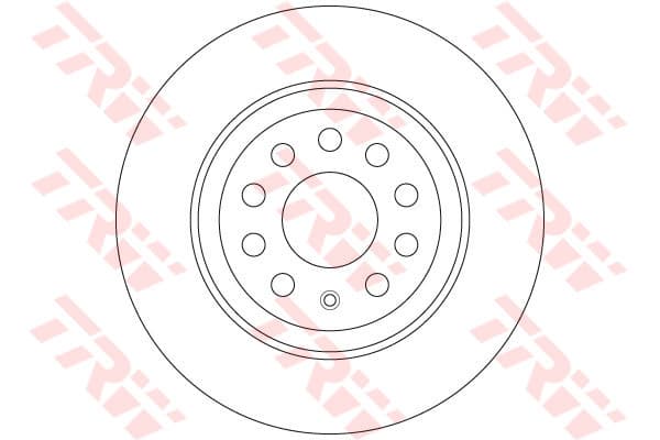 TRW disque de frein DF6504 plein diamètre 300 épaisseur 12 mm 5 trous
