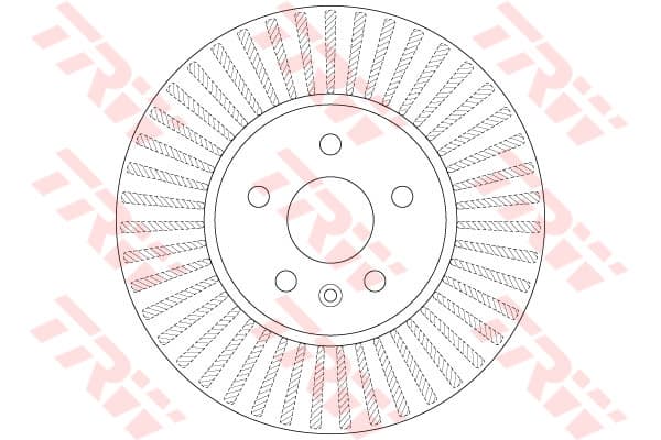 TRW disque de frein DF6629 ventilé diamètre 300 épaisseur 26 mm 5 trous