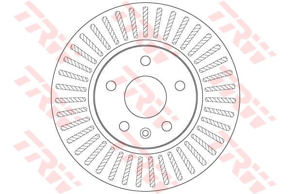 TRW disque de frein DF7475 ventilé diamètre 276 épaisseur 26 mm 5 trous