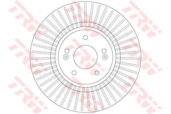 TRW disque de frein DF7973 ventilé diamètre 321 épaisseur 28 mm 5 trous