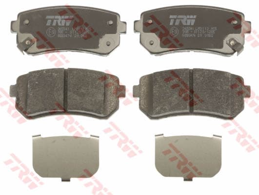 TRW Bremsbeläge GDB3474 93,1x41 Stärke 15,2 mm mit akustischer Warnung
