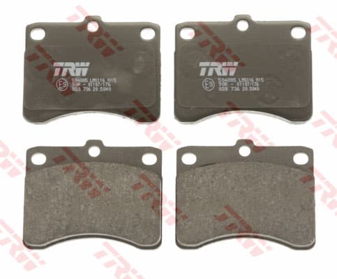 TRW Bremsbeläge GDB736 78,8x63,4 Stärke 13,4 mm für Warnkontakt
