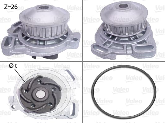 VALEO Wasserpumpe 506190 Motorkuehlung mit Dichtungen