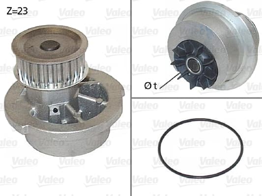 VALEO Wasserpumpe 506308 Motorkuehlung mit Dichtungen