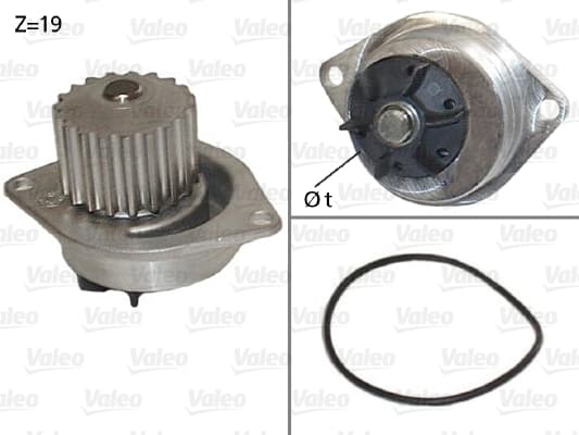 VALEO Wasserpumpe 506595 Motorkuehlung mit Dichtungen