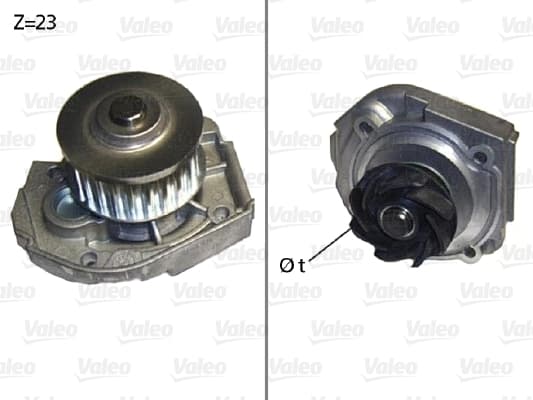 VALEO Wasserpumpe 506598 ohne Dichtungen