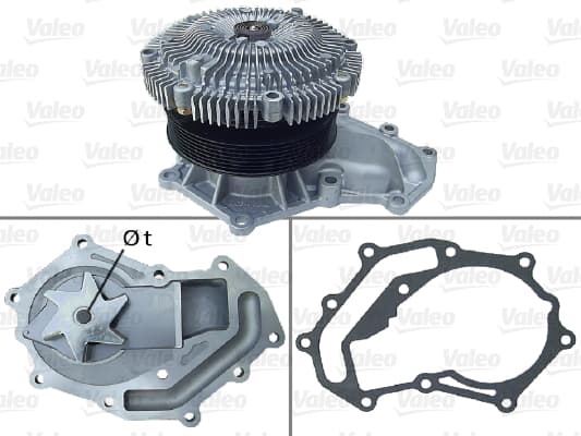 VALEO Wasserpumpe 506868 Motorkuehlung mit Dichtungen