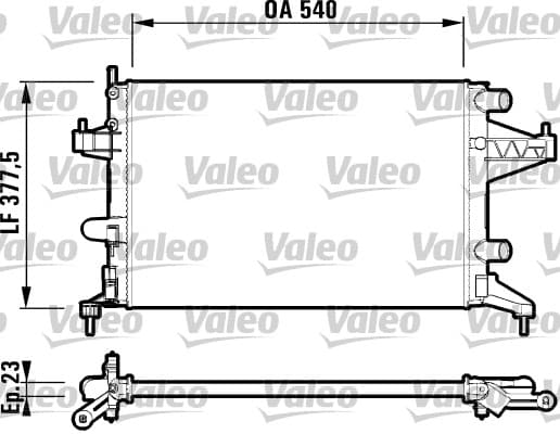VALEO Radiateur, Refroidissement du moteur VALE732825