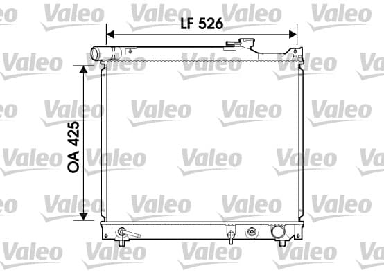 VALEO Motorkuehler 734214 425x528x26 mm Aluminium