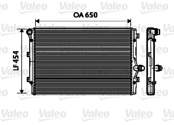 VALEO Radiateur moteur 734333 650x454x34 mm aluminium