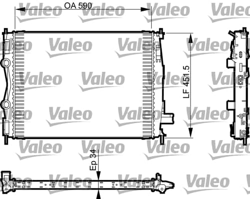 Radiateur VALEO pour Nissan, Ford