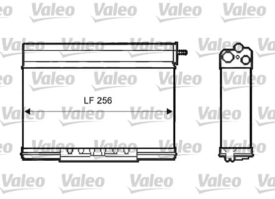 VALEO 812401 Wärmetauscher Innenraumheizung 148 mm x 255 mm x 27 mm VALEO Aluminium