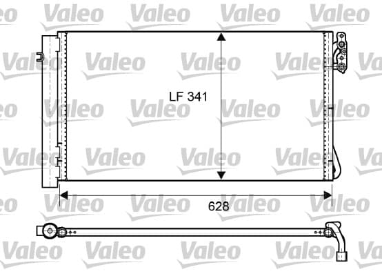 VALEO Kondensator Klimaanlage 814012 Klimakondensator Klimaanlage A/C 341x628x16 mm R 134a