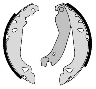 BREMBO Jeu de machoires de frein S23510 diamètre 180 mm 32 mm avec levier frein a main