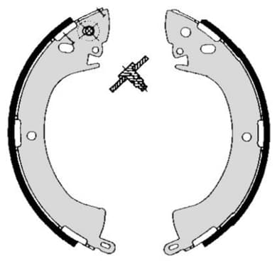 BREMBO Jeu de machoires de frein S54506 pour frein a tambour diamètre 254 mm 52 mm Akebono