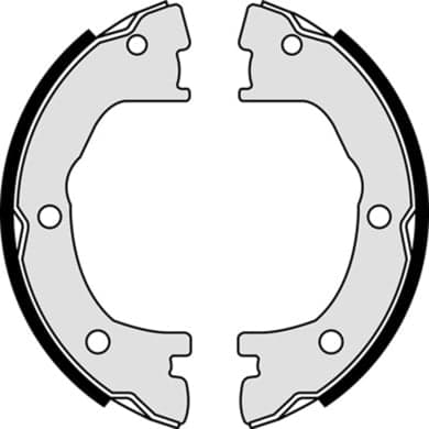 BREMBO Jeu de mâchoires de frein, frein de stationnement diamètre 170 mm SA6506