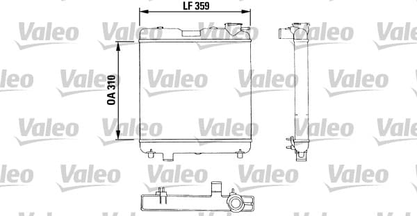 VALEO Motorkuehler 883053 310x360x34 mm Aluminium