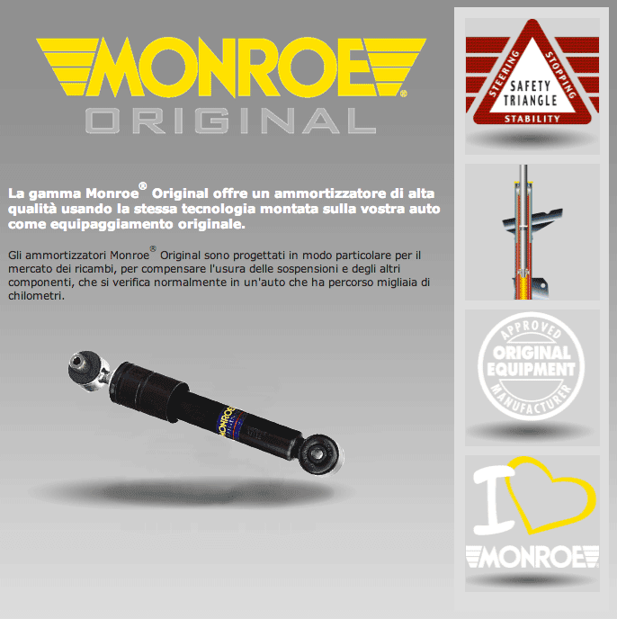 MONROE amortisseur 43112 à gaz avec ressort de butée monotube