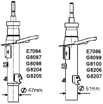 MONROE amortisseur G8204 à gaz McPherson bitube pièce suspension auto