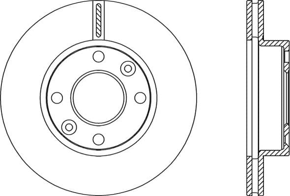 OPEN PARTS disque de frein BDA2250.20 ventilé diamètre 235,5 épaisseur 20 mm 4 trous