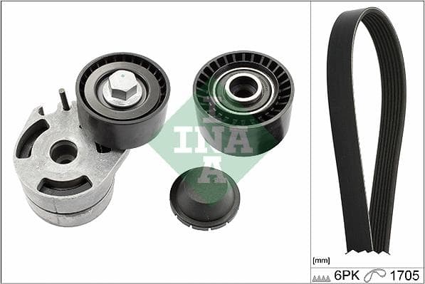 INA 529001210 Keilrippenriemensatz 6 Rippen Länge 1.705 mm