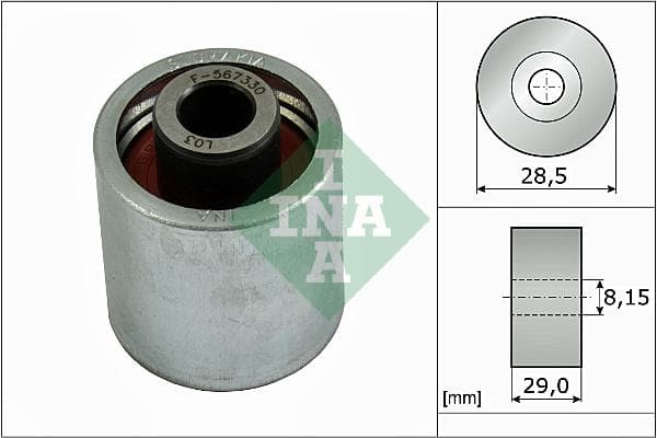 INA 532031010 galet enrouleur courroie distribution diamètre 28,5 mm largeur 29 mm