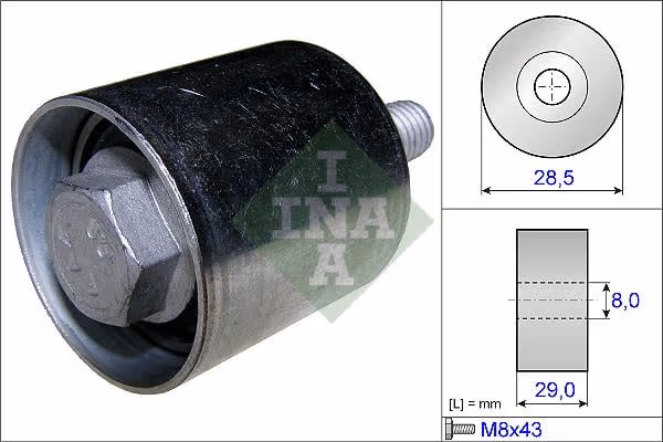 INA 532066110 galet enrouleur courroie distribution diamètre 28,5 mm largeur 29 mm